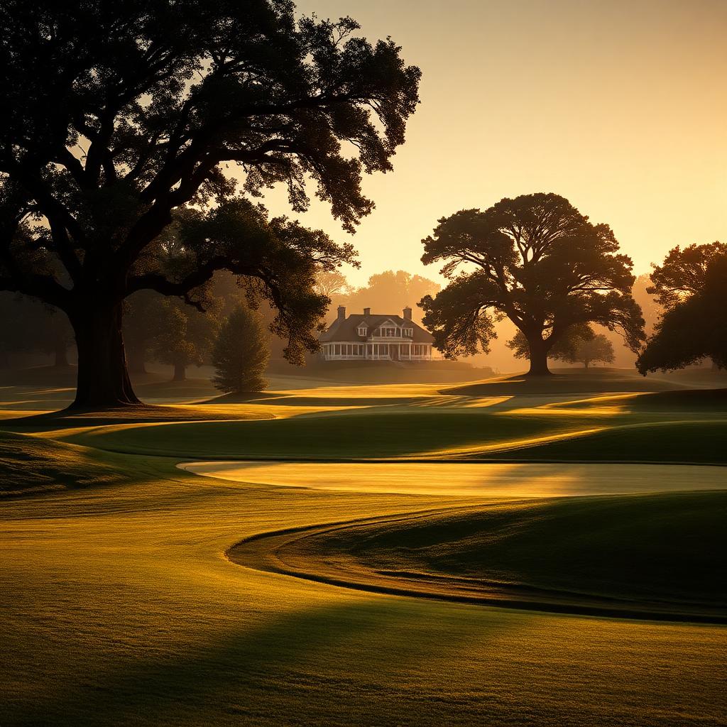 Forest Hill Field Club fairway at golden hour